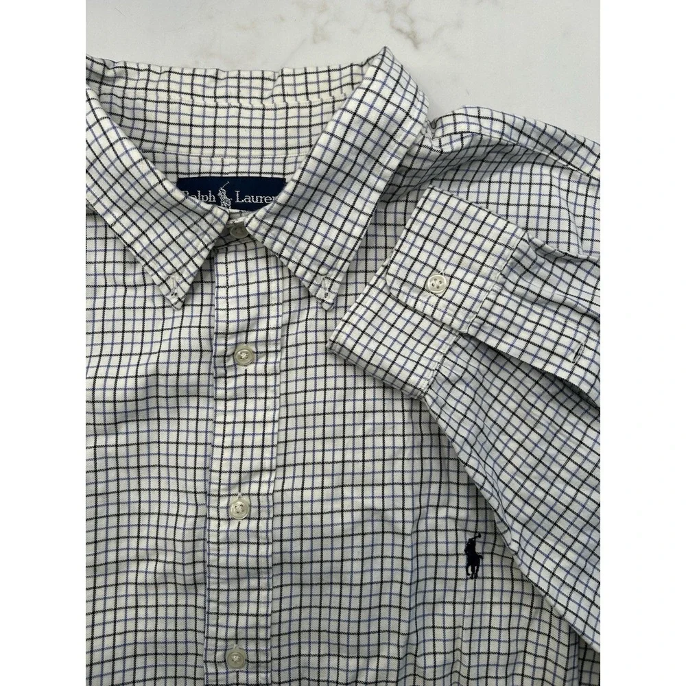 Polo Ralph Lauren Long Sleeve Button Down Up Front Shirt Plaid Mens 3XL Big 3XB‎